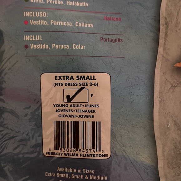 The Flinstones-Wilma costume! NEW! Young adults size xtra small-dress size 2-6 - Picture 3 of 4